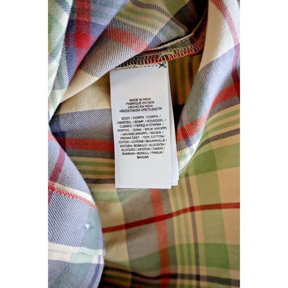 Lauren Ralph Lauren Women Sz XS Multicolor Pastel Plaid L/S Button-Up Shirt - Picture 7 of 7